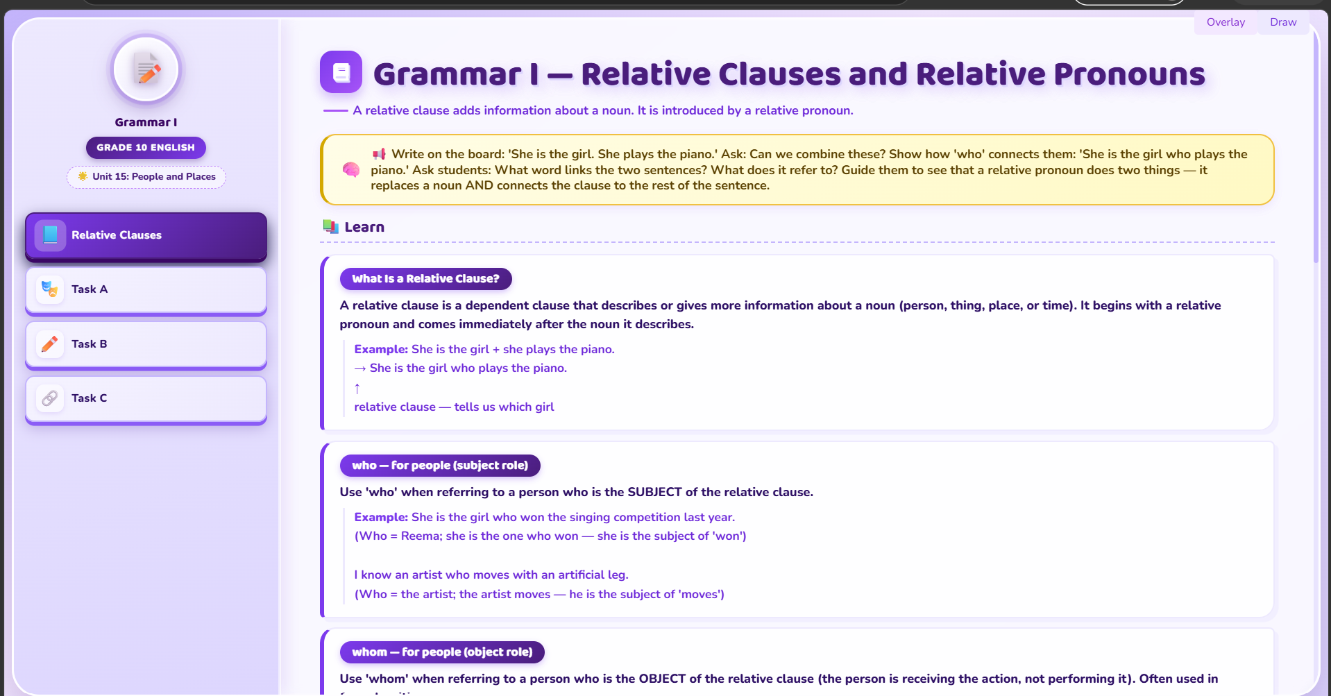 Grammar I : Relative Clause