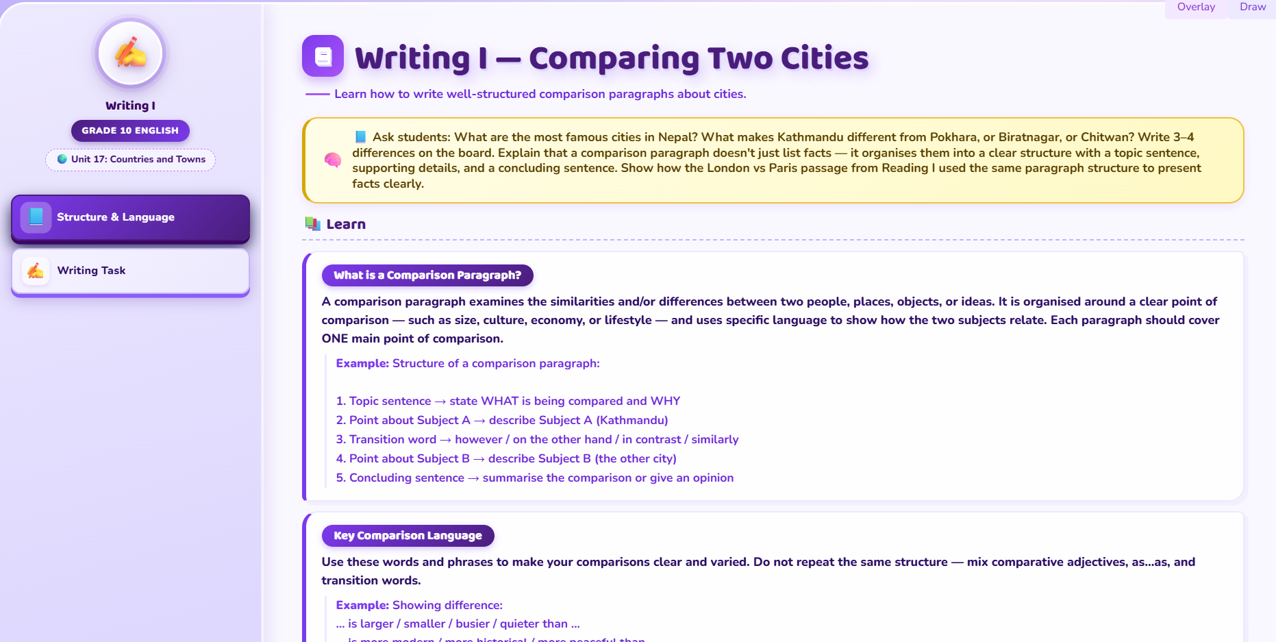 Writing I : paragraph writing