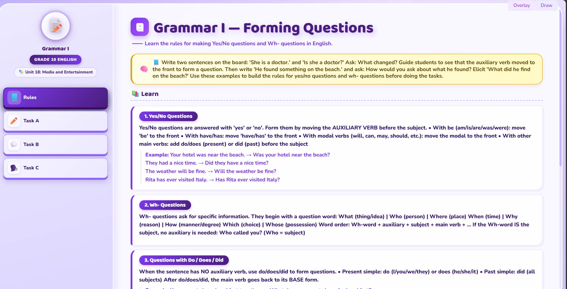 Grammar I : Questions