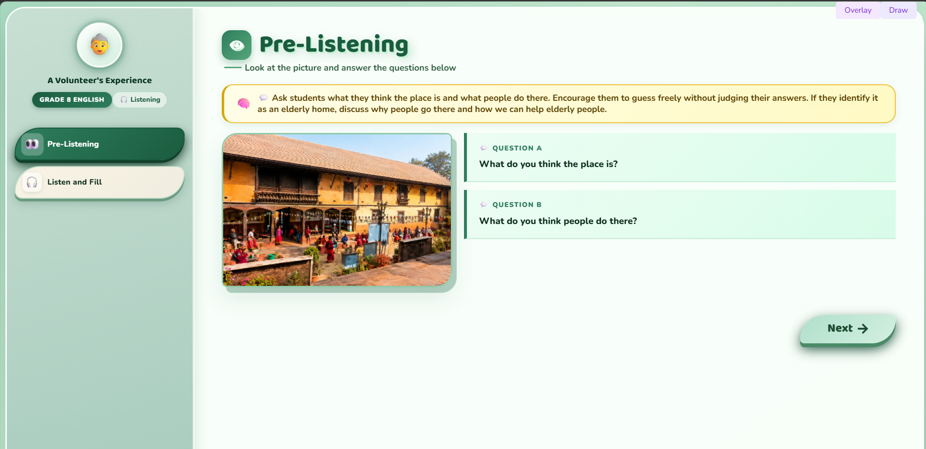 Listening: Personal experience