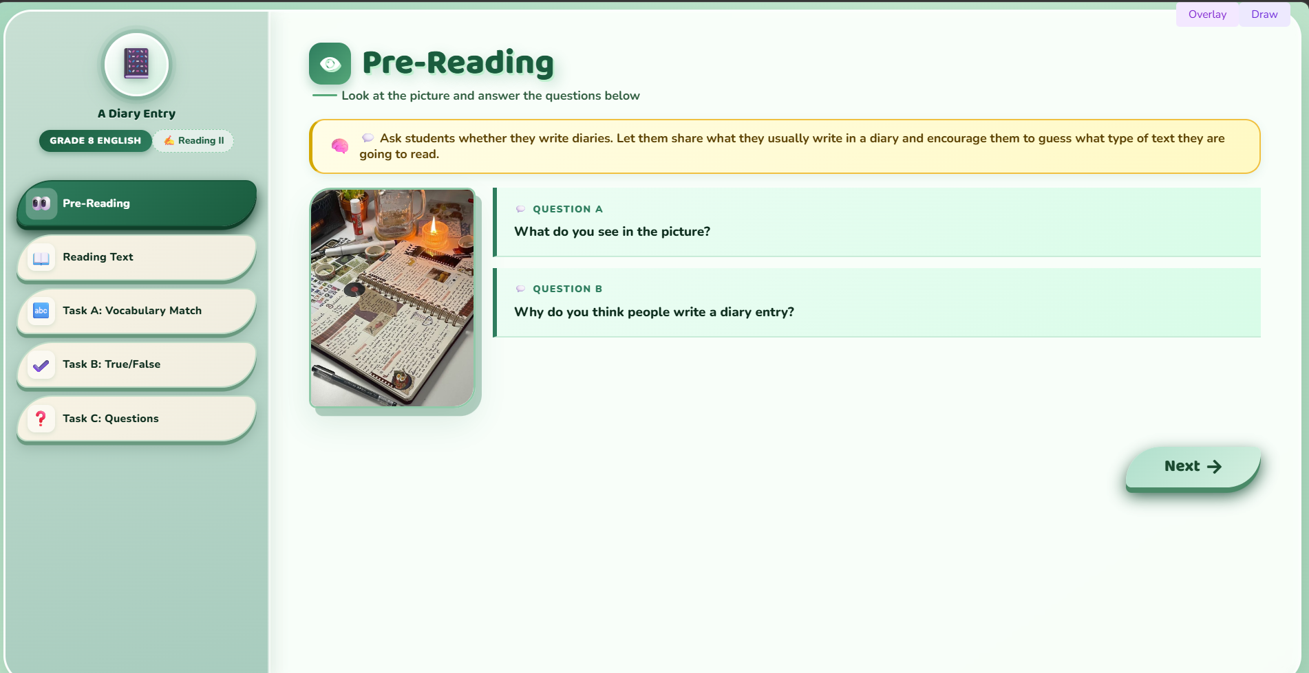 Reading II: A Diary Entry