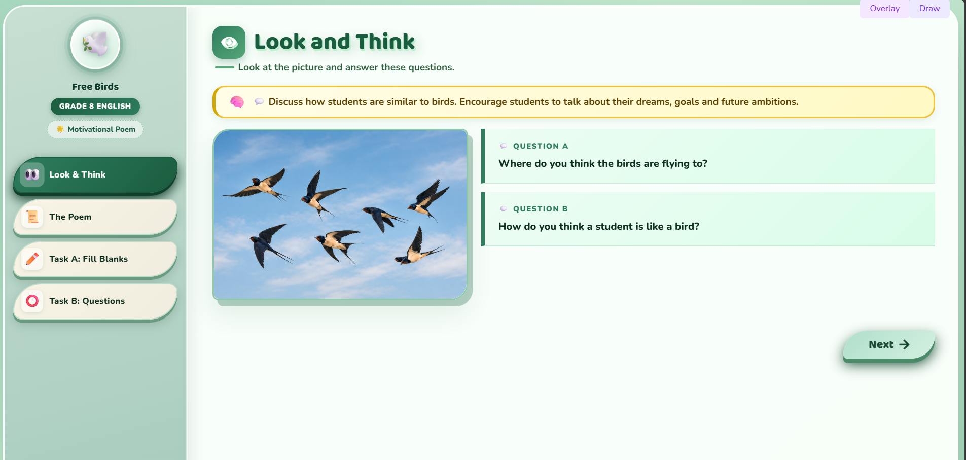 Reading II: Free Birds