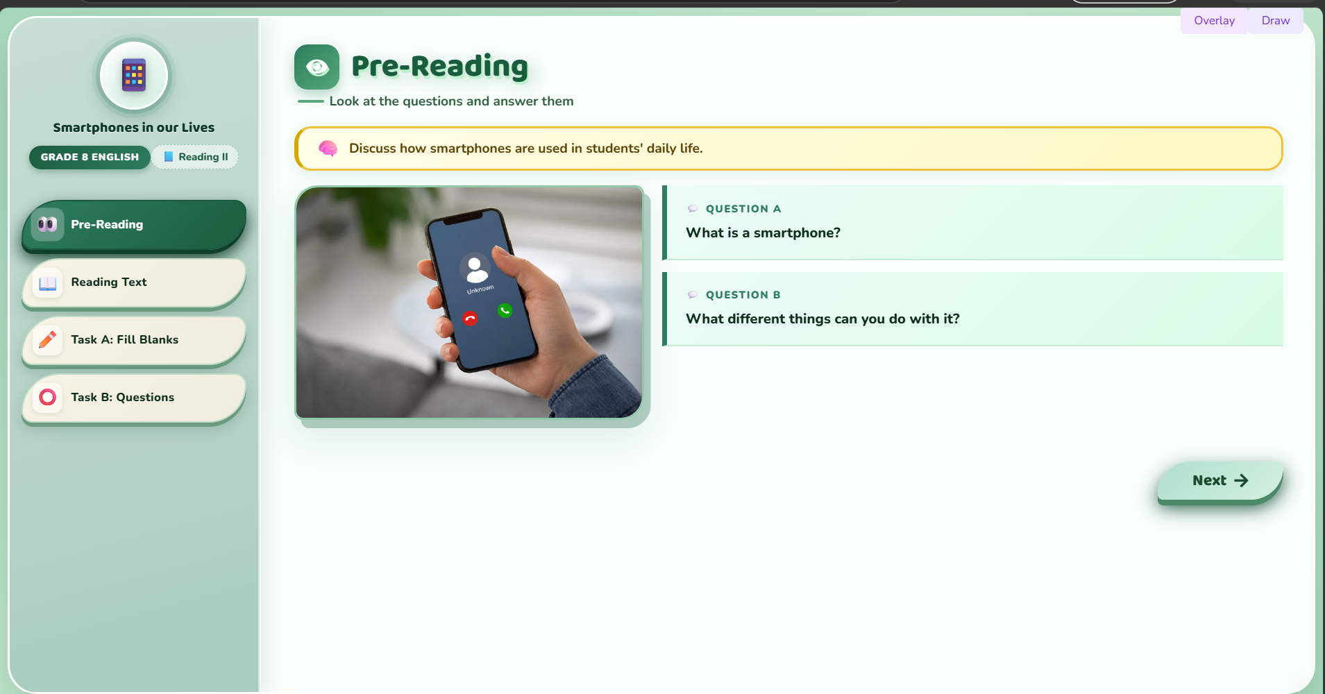 Reading II Smartphones in our Life