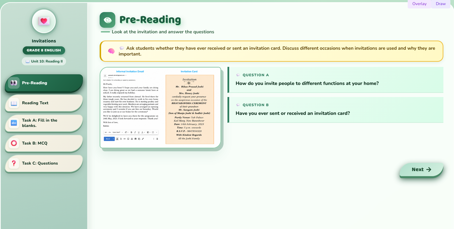Reading II