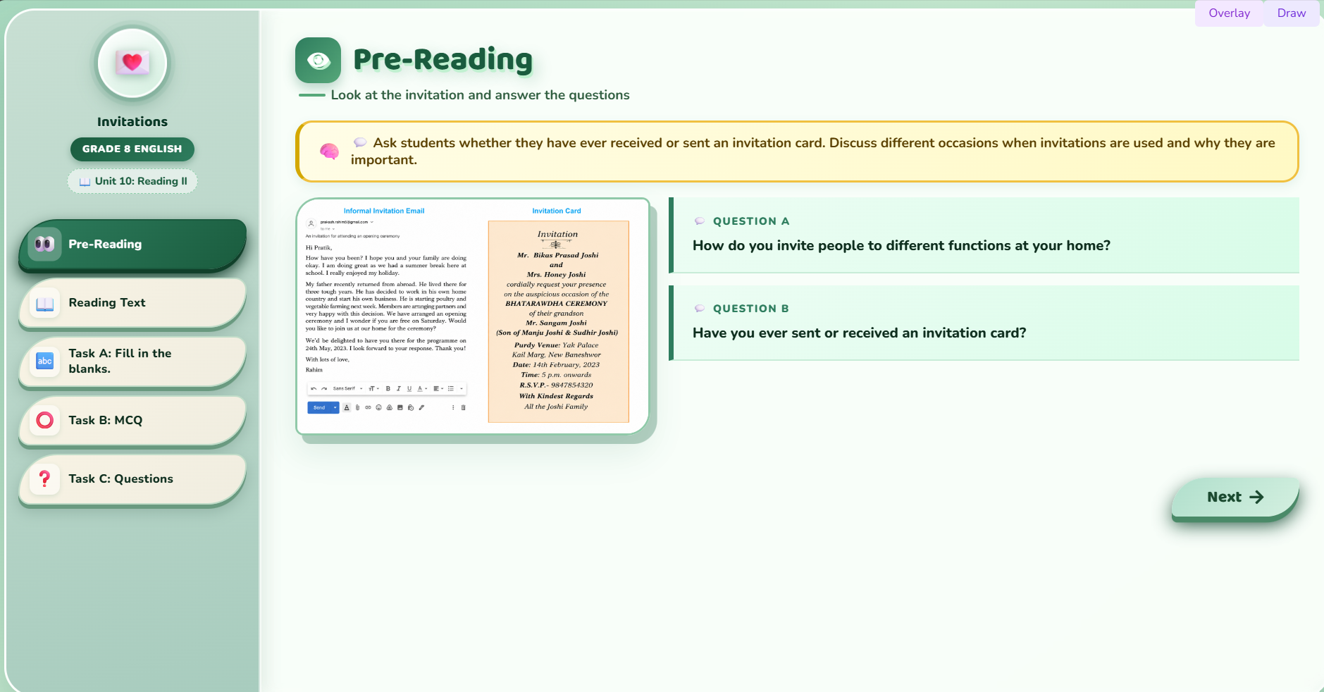 Grammar II : question tags.