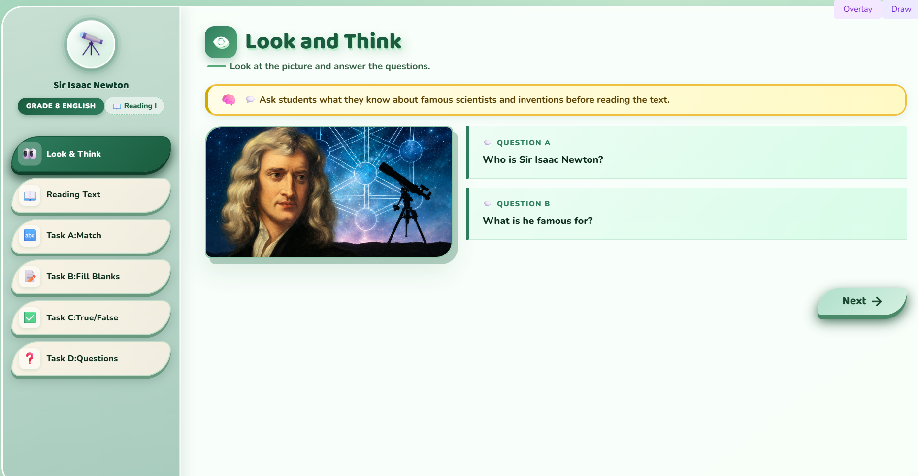 Reading I: Sir Isaac Newton