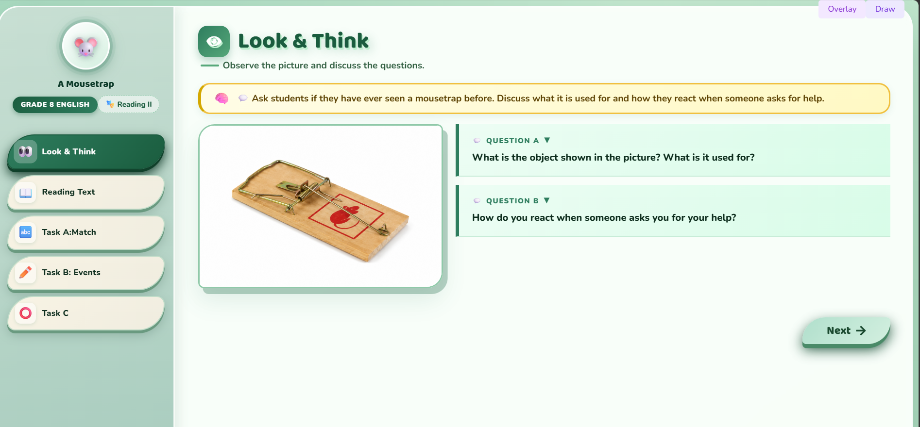 Reading II A Mousetrap