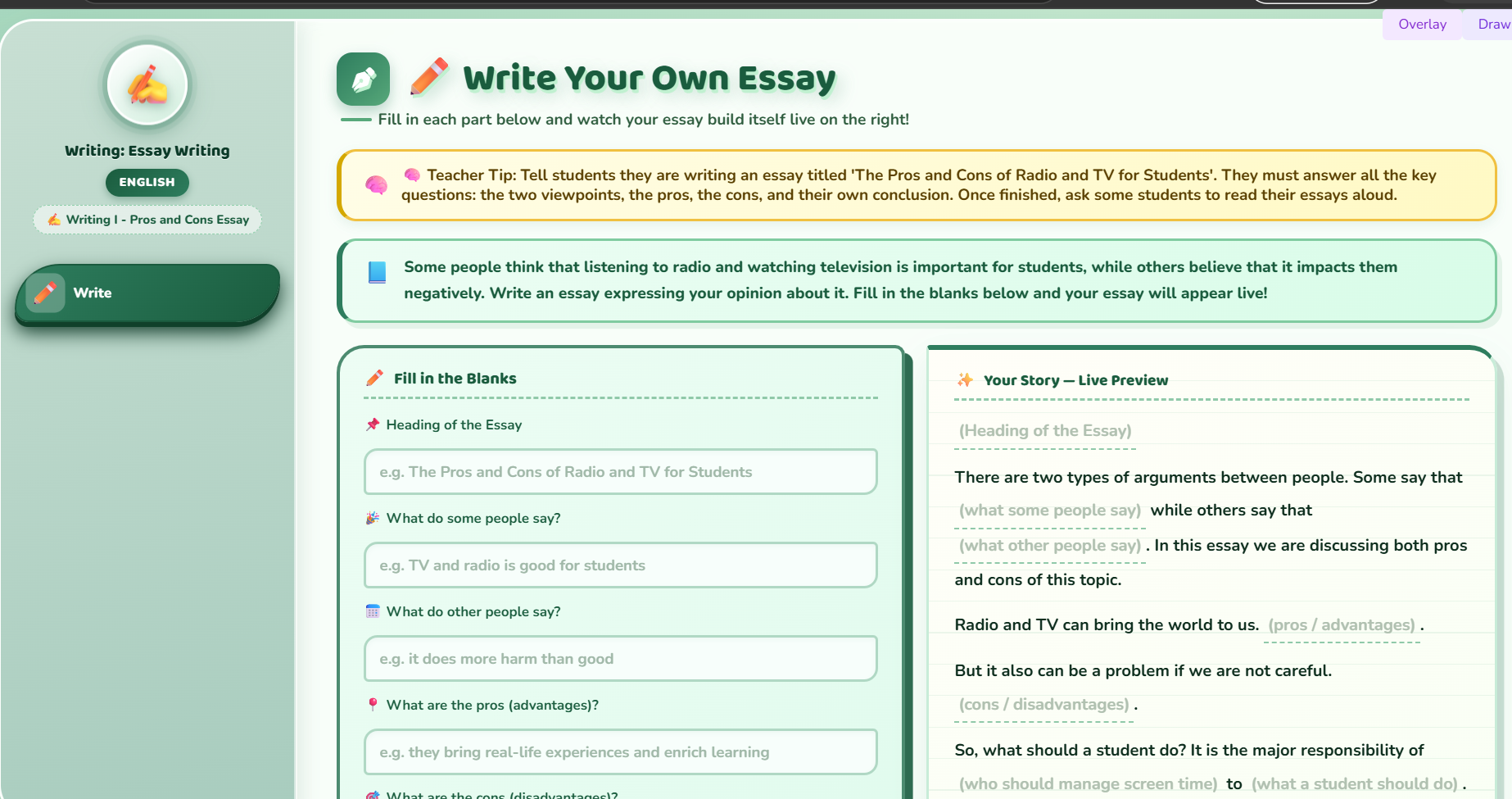Writing I: Essay Writing
