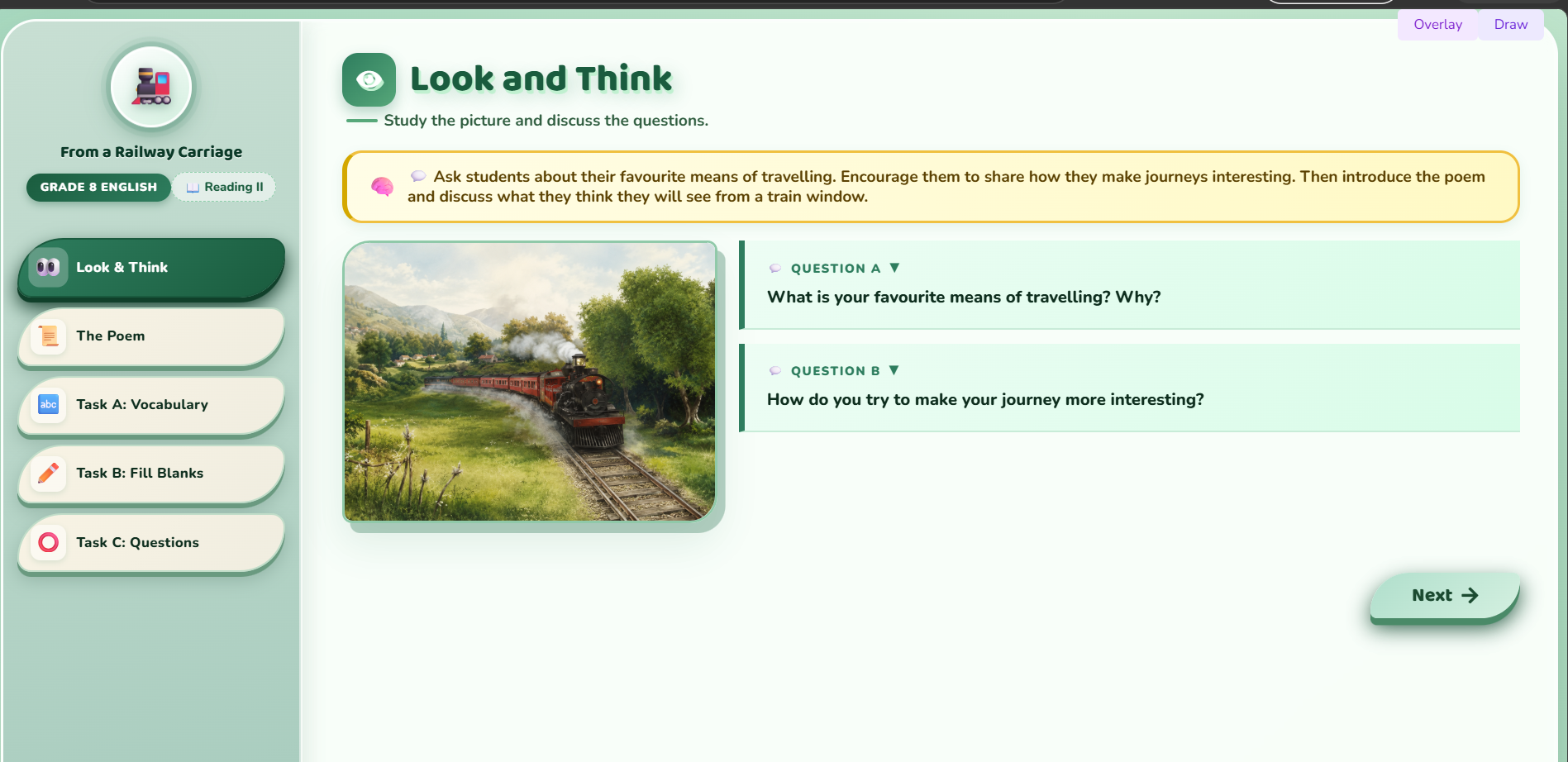 Reading II: From a Railway Carriage
