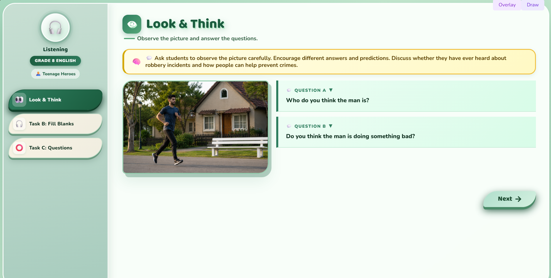 Listening: Reporting of incidents