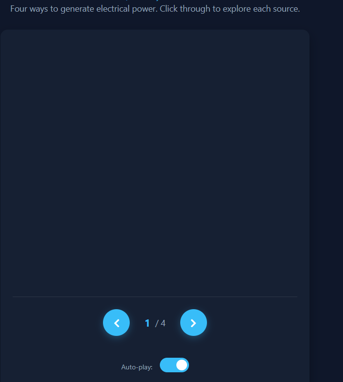 Sources of electricity