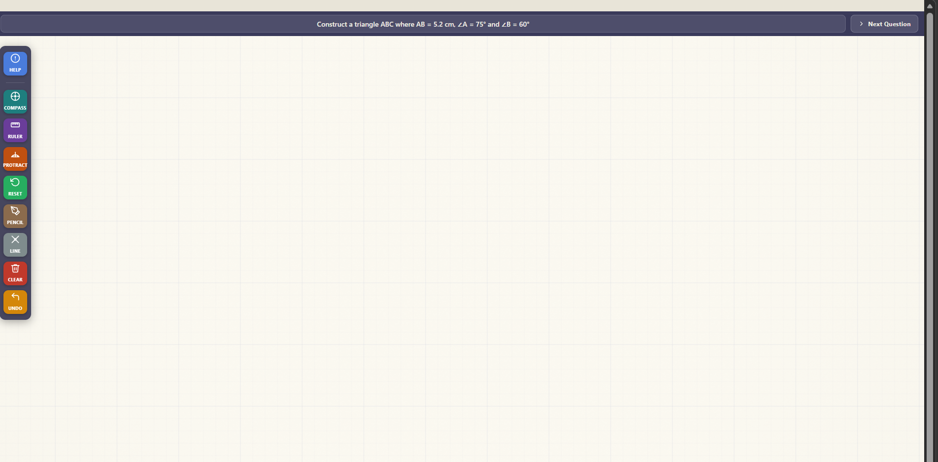 Construction of Triangle when one side and two angles at the end are given